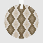 Shades van bruin diamantpatroon ornament (achterkant)