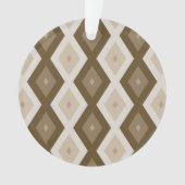 Shades van bruin diamantpatroon ornament (voorkant)