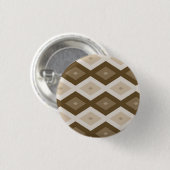 Shades van bruin diamantpatroon ronde button 3,2 cm (Voorkant /achterkant)