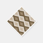 Shades van bruin diamantpatroon servet (Hoek)