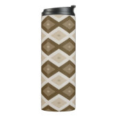 Shades van bruin diamantpatroon thermosbeker (Gedraaid links)