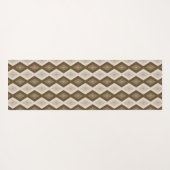 Shades van bruin diamantpatroon yogamat (Achterkant (horizontaal))