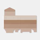 Shades van bruine strepen bedankdoosjes (Uitgevouwen)