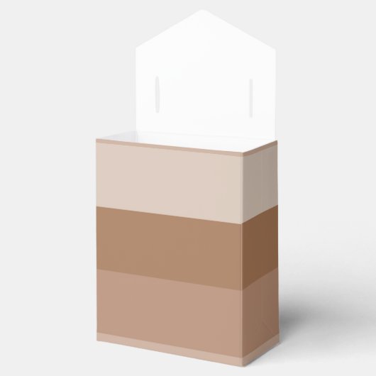 Shades van bruine strepen bedankdoosjes (Geopend)