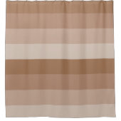 Shades van bruine strepen douchegordijn (Voorkant)