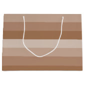 Shades van bruine strepen groot cadeauzakje (Voorkant)