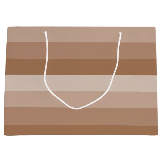 Shades van bruine strepen groot cadeauzakje (Voorkant)