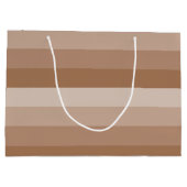 Shades van bruine strepen groot cadeauzakje (Achterkant)