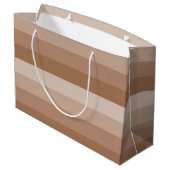 Shades van bruine strepen groot cadeauzakje (Achterkant Gekanteld)