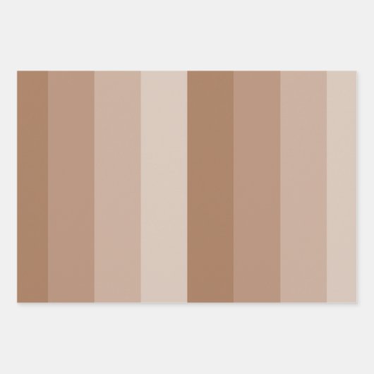 Shades van bruine strepen inpakpapier vel (Voorkant)
