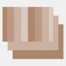 Shades van bruine strepen inpakpapier vel