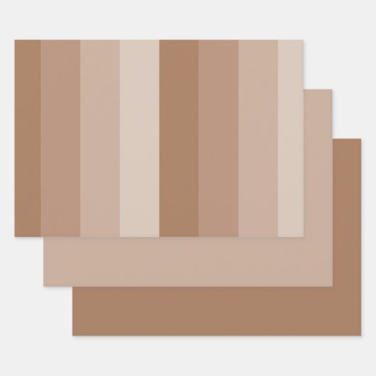 Shades van bruine strepen inpakpapier vel (Set)