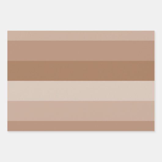 Shades van bruine strepen inpakpapier vel (Voorkant 3)