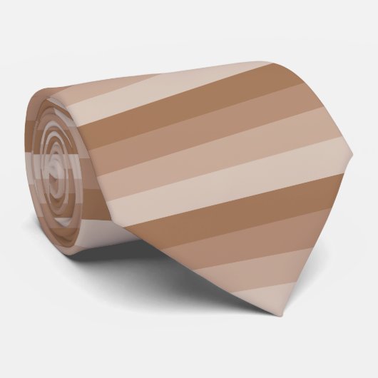 Shades van bruine strepen stropdas (Opgerold)