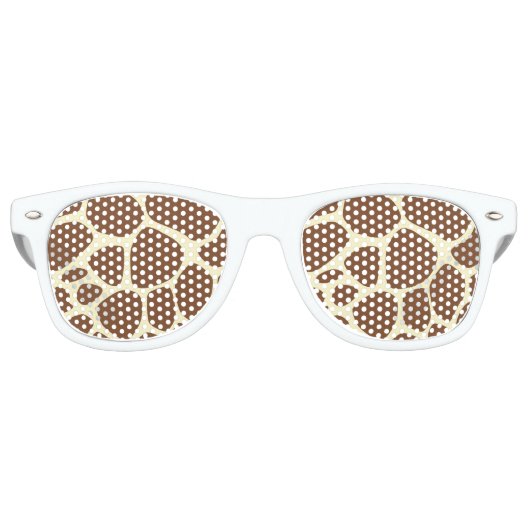 Shades van Giraffe Print Party Retro Zonnebril (Voorkant)