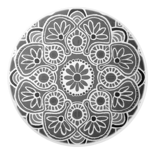 Shades van Grijze Keramische Trekknop Keramische Knop (Voorkant)