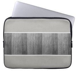 Shades van grijze ombre gestript laptop sleeve