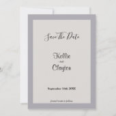 Shades van grijze omlijsting sparen de datum save the date (Voorkant)