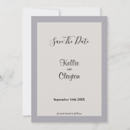 Shades van grijze omlijsting sparen de datum save the date