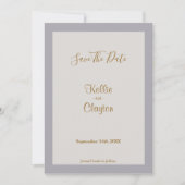 Shades van grijze omlijsting sparen de datum save the date (Voorkant)