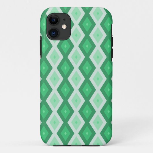 Shades van groen diamantpatroon Case-Mate iPhone case (Achterkant)