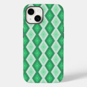 Shades van groen diamantpatroon Case-Mate iPhone case (Achterkant)