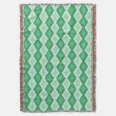 Shades van groen diamantpatroon deken (Voorkant Verticaal)