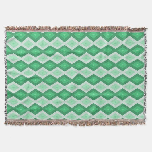 Shades van groen diamantpatroon deken (Voorkant)
