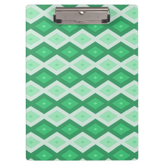 Shades van groen diamantpatroon klembord (Voorkant)