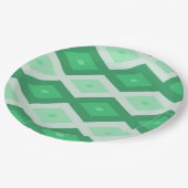Shades van groen diamantpatroon papieren bordje (Gekanteld)
