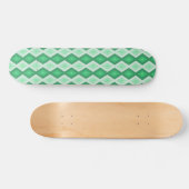 Shades van groen diamantpatroon persoonlijk skateboard (Horizontaal)