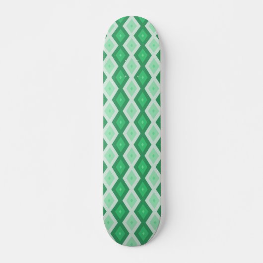 Shades van groen diamantpatroon persoonlijk skateboard (Voorkant)