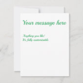 Shades van groen diamantpatroon RSVP kaartje (Achterkant)