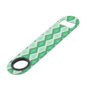 Shades van groen diamantpatroon speed flessenopener (Achterkant Gekanteld)