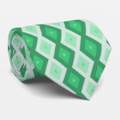 Shades van groen diamantpatroon stropdas (Opgerold)