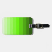 Shades van groene Bagagelabel met lederriem (Voorkant horizontaal)