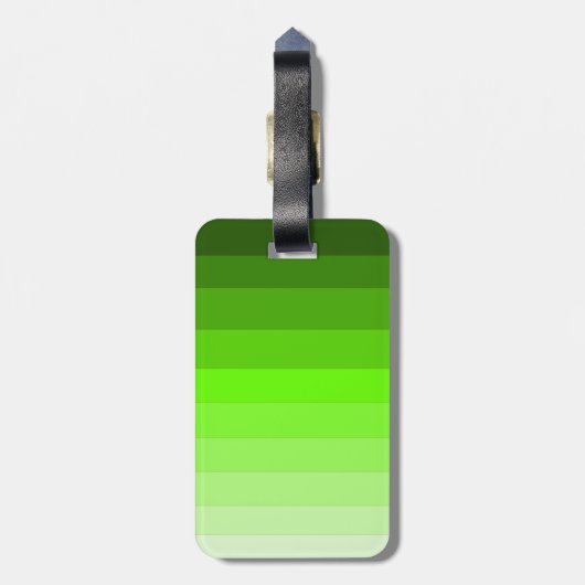 Shades van groene Bagagelabel met lederriem (Achterkant verticaal)