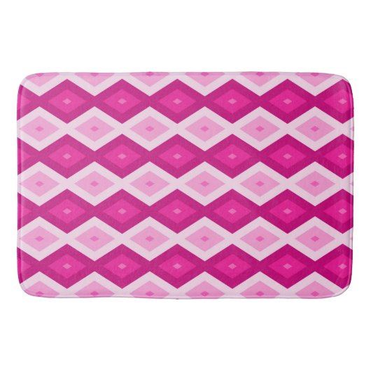 Shades van het diamantpatroon van fuchsia badmat (Voorkant)