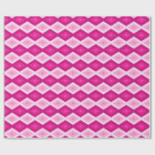 Shades van het diamantpatroon van fuchsia cadeaupapier (Vlak)