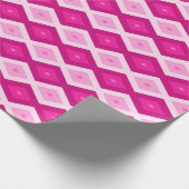 Shades van het diamantpatroon van fuchsia cadeaupapier (Hoek)