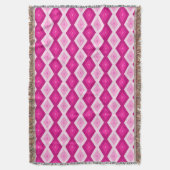 Shades van het diamantpatroon van fuchsia deken (Voorkant Verticaal)