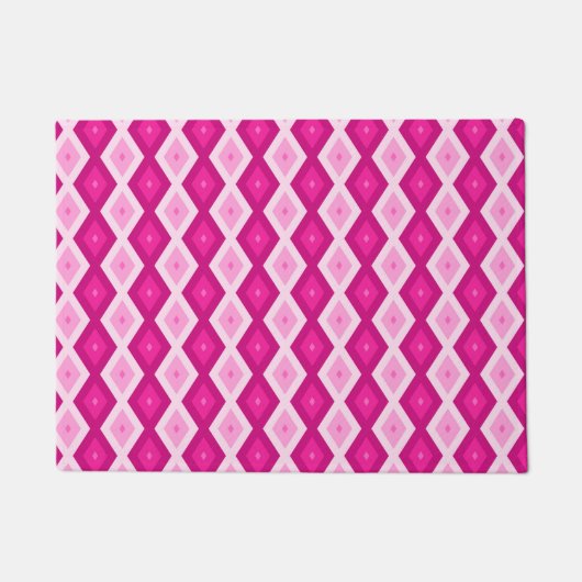 Shades van het diamantpatroon van fuchsia deurmat (Voorkant)