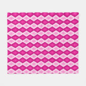 Shades van het diamantpatroon van fuchsia fleece deken (Voorkant (Horizontaal))