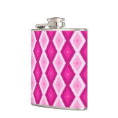 Shades van het diamantpatroon van fuchsia heupfles (Links)