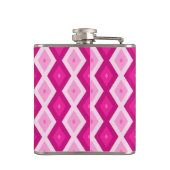 Shades van het diamantpatroon van fuchsia heupfles (Achterkant)