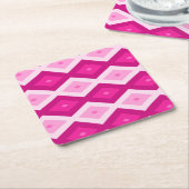 Shades van het diamantpatroon van fuchsia kartonnen onderzetters (Schuin)