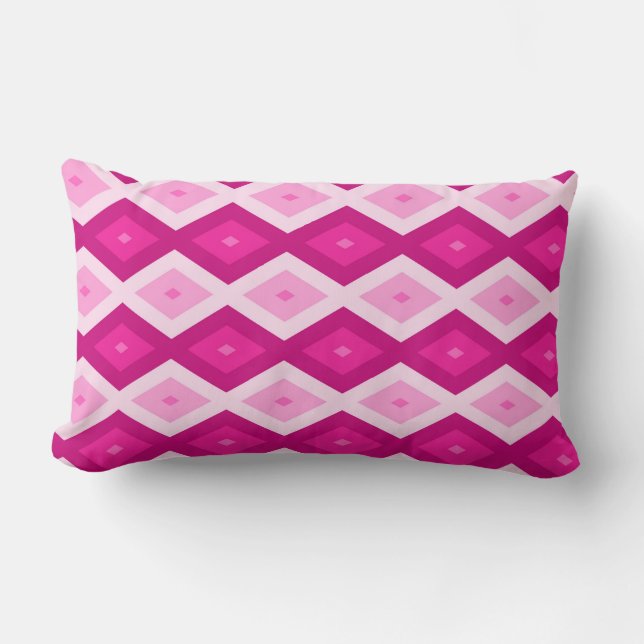 Shades van het diamantpatroon van fuchsia kussen (Voorkant)