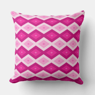 Shades van het diamantpatroon van fuchsia kussen