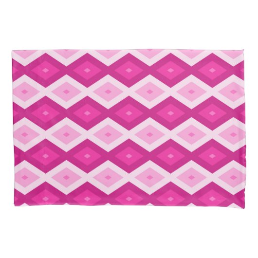Shades van het diamantpatroon van fuchsia kussensloop (Voorkant)