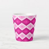 Shades van het diamantpatroon van fuchsia latte mok (Voorkant)